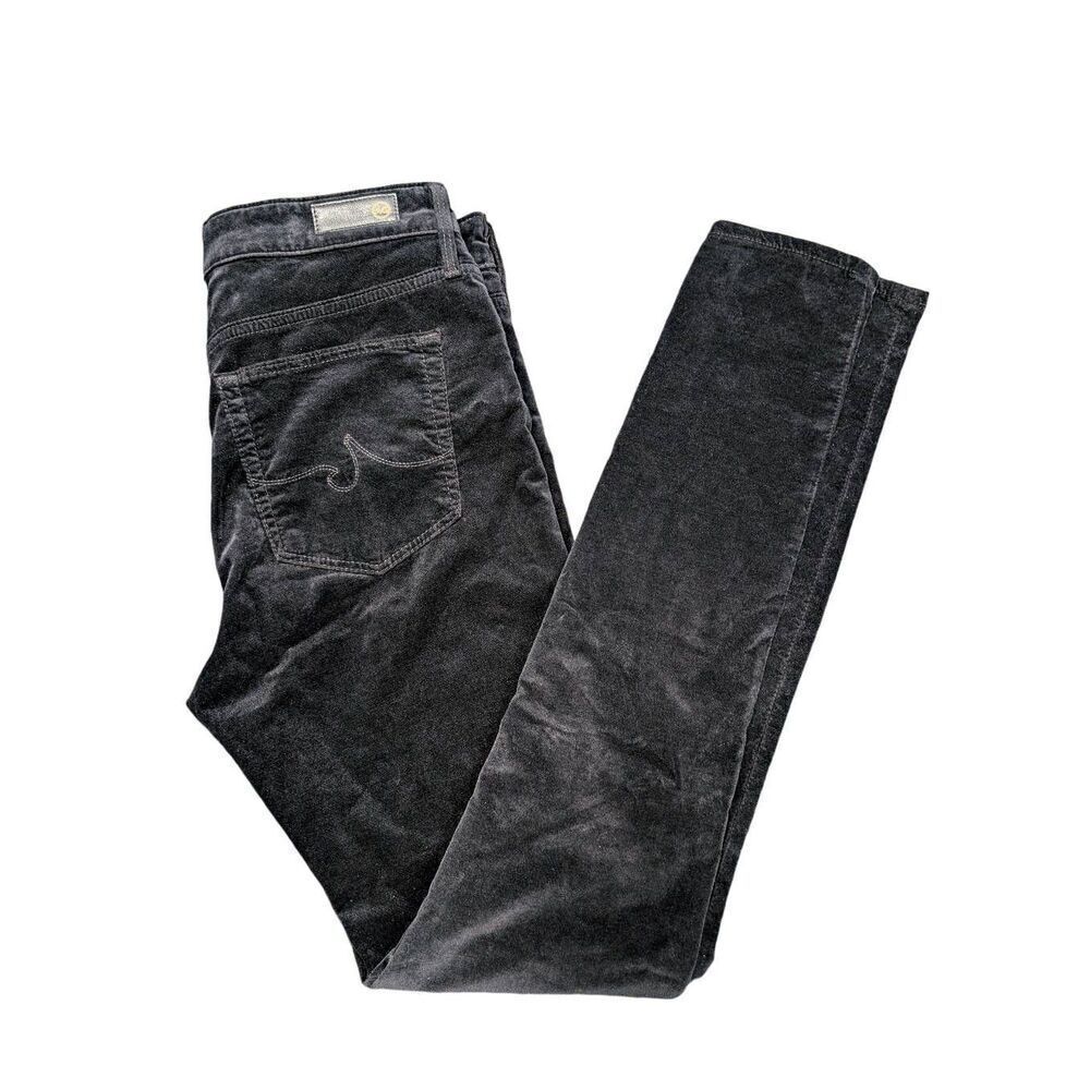 AG Adriano Goldschmied  Black Coated Farrah Skinny Ankle High-Rise Jean Women's